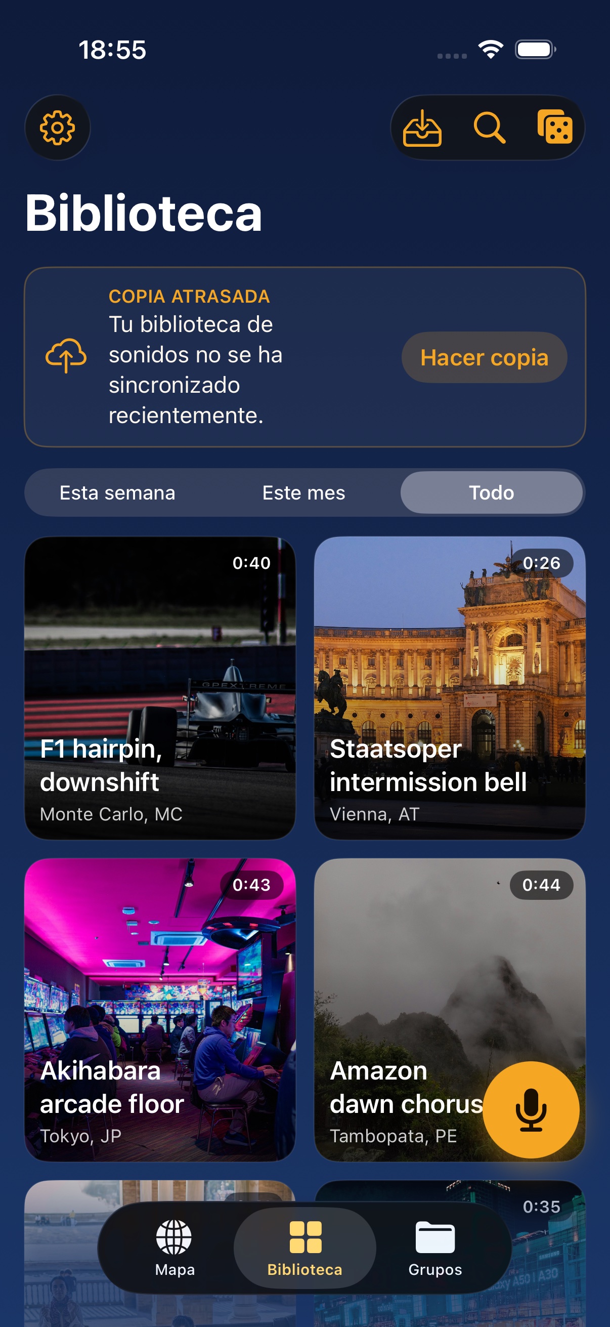 Tu cuadrícula de biblioteca