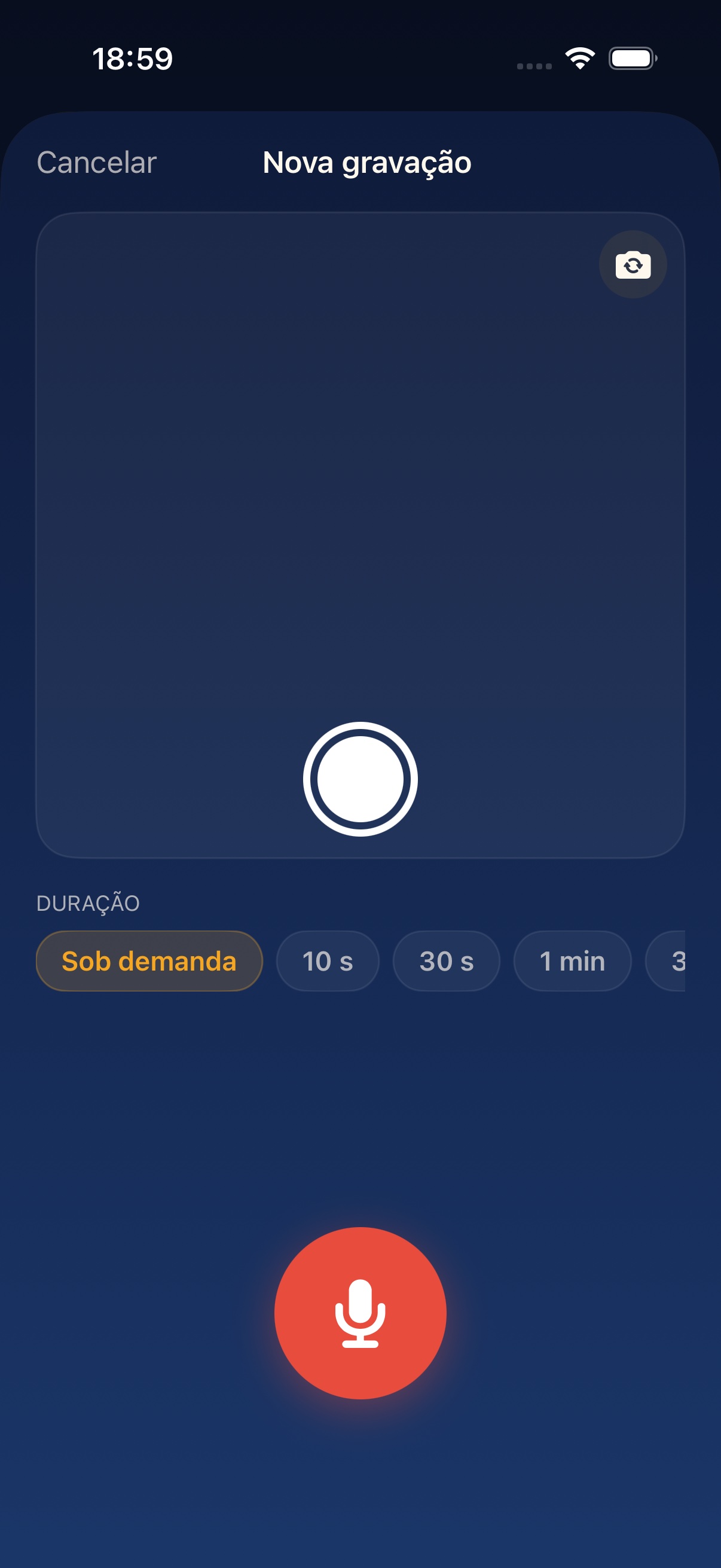 Pronto para gravar